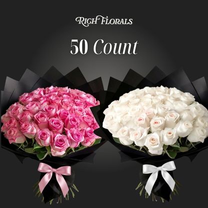 50 count luxury rose bouquet by Rich Florals, Woodbridge NJ
