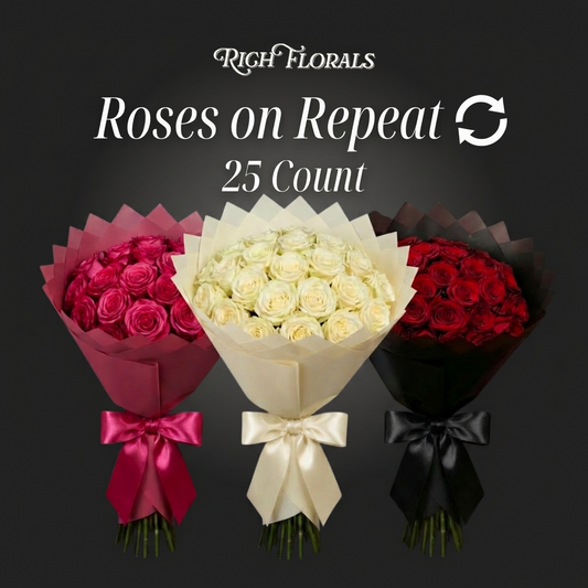 Roses on Repeat - 25 Count