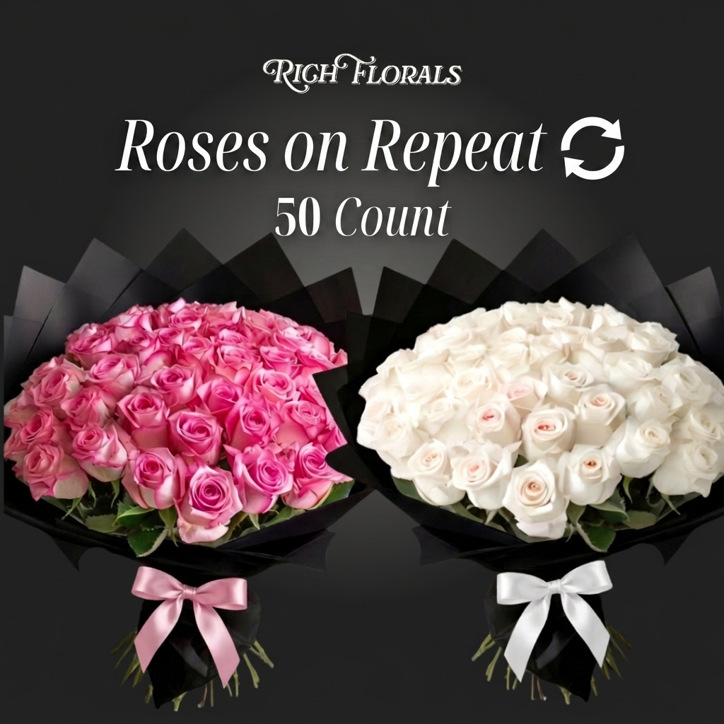 Roses on Repeat - 50 Count