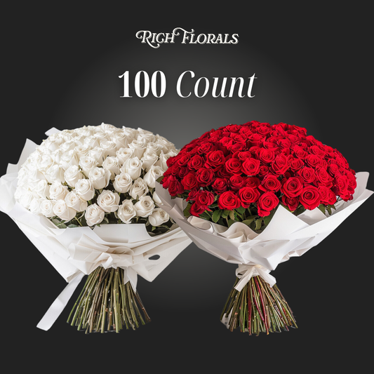 100 count luxury rose bouquet by Rich Florals, Woodbridge NJ
