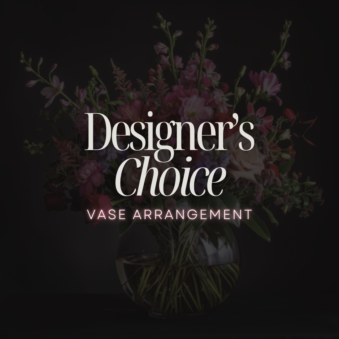 Designer's choice vase flower arrangement with seasonal blooms by Rich Florals, Woodbridge NJ