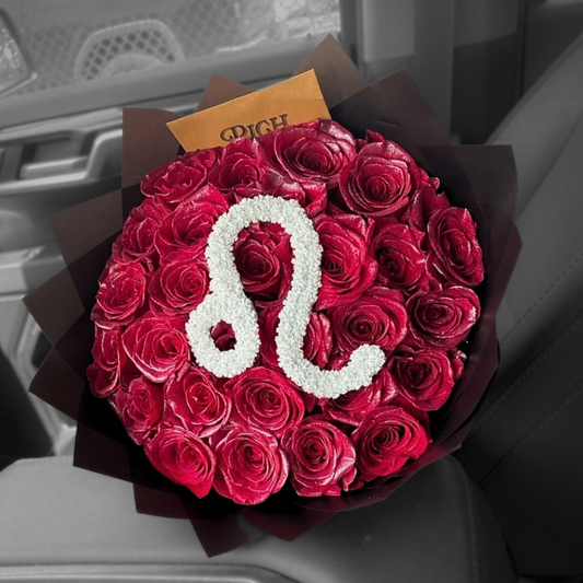 Zodiac Symbol Rose Bouquet