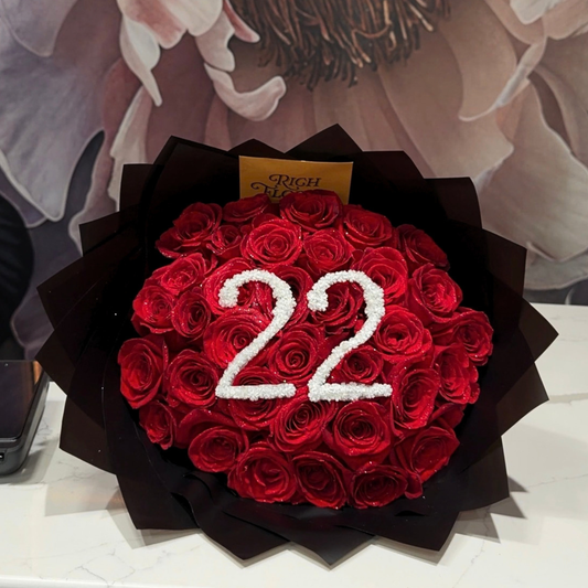 Birthday Number Rose Bouquet